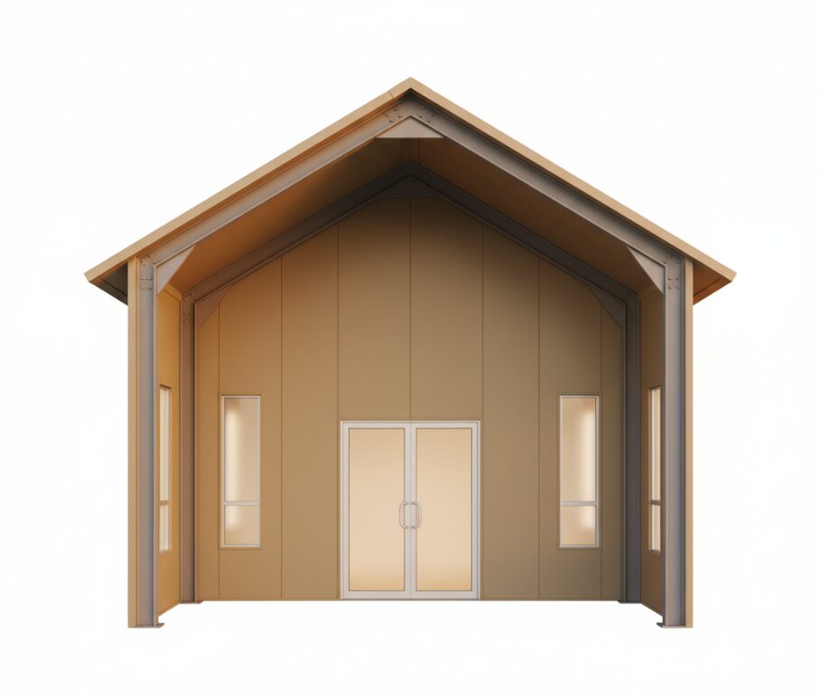 Economy portal frame steel structure chapel