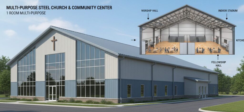 Multi-Purpose Steel Church & Community Center