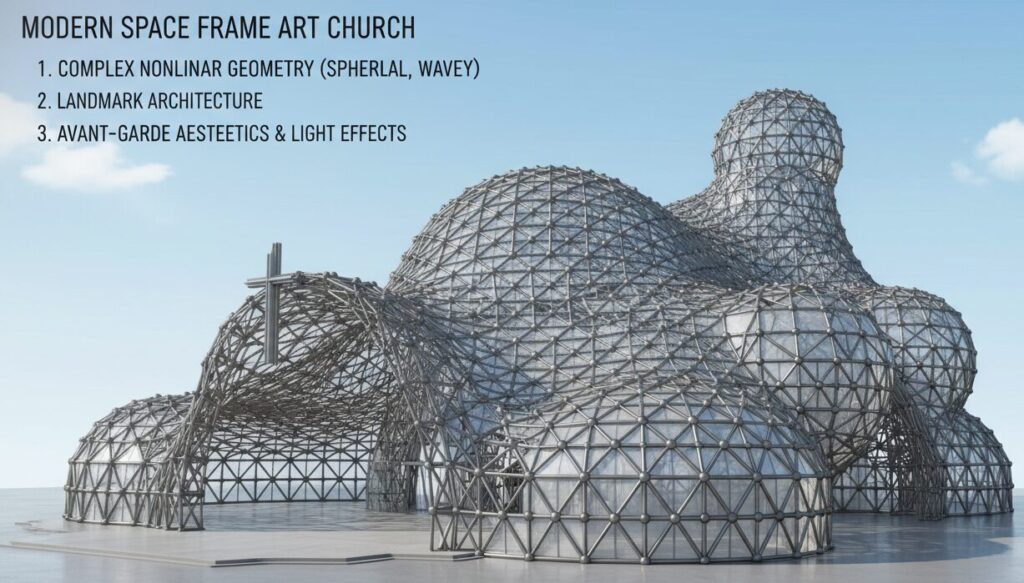 Modern Space Frame Art Church