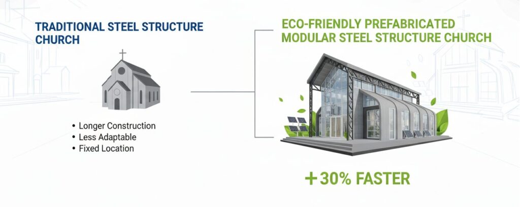 Eco-friendly Prefabricated Modular Steel Structure Church