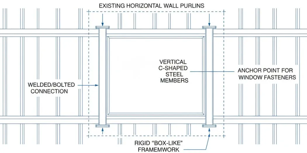 Formfill Frame Window How To Install A Window In A Steel Building