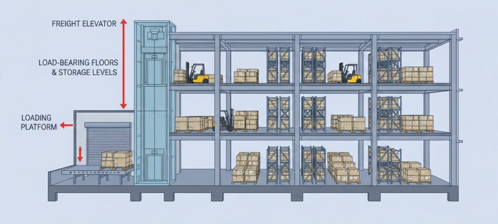 Multi-storey prefabricated warehouses