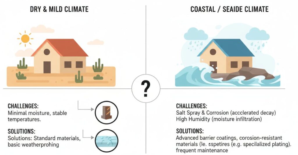 Environmental factors affecting the lifespan of steel structure buildings