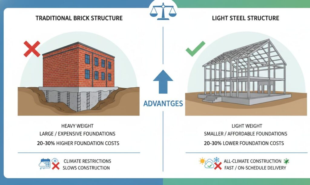 Light Steel Structure Building Comparison Points