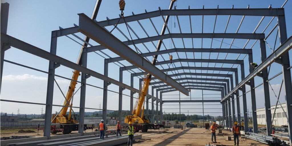 Steps for assembling steel structure buildings