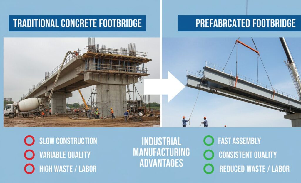 Prefabricated Foot Bridges Applicable Crowd