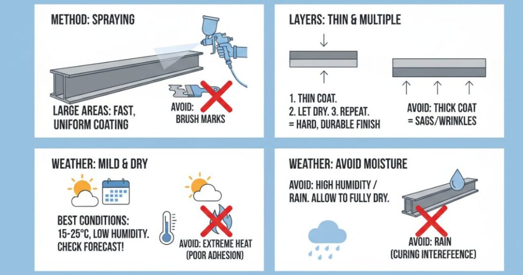 How to paint steel structure buildings?