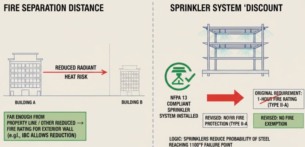 Fire protection systems for structural steel buildings