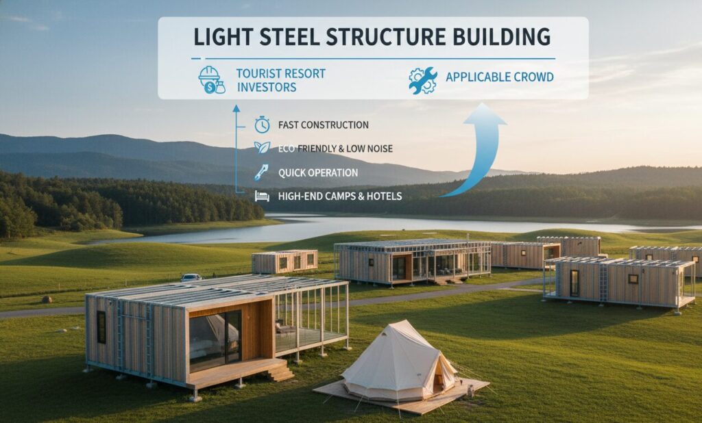 Light Steel Structure Building Applicable crowd To Tourist resort investors