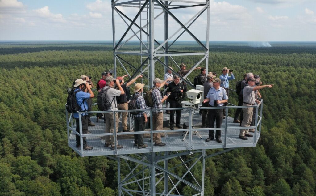 Steel Observation Tower for the crowd