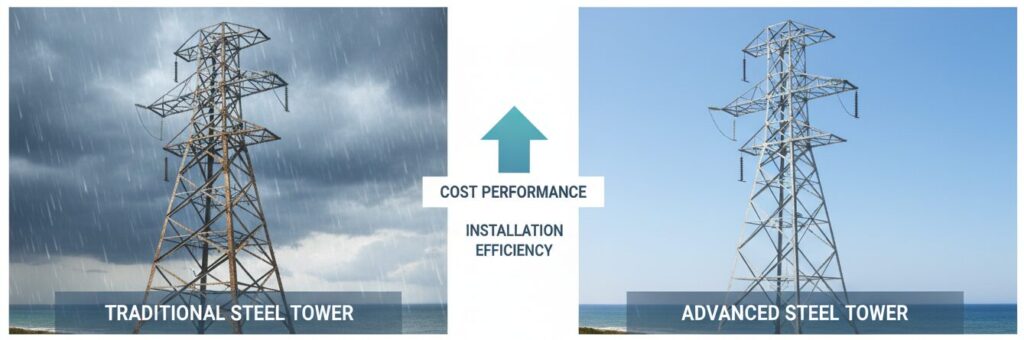 Steel Tower Comparison Point