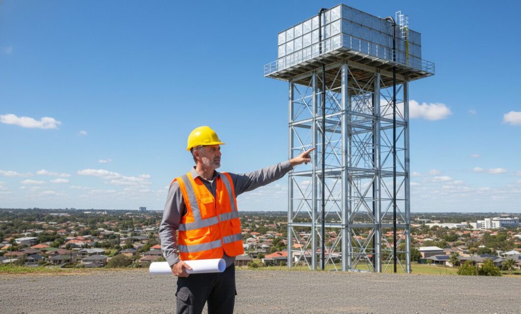 Steel Water Tower Applicable crowd