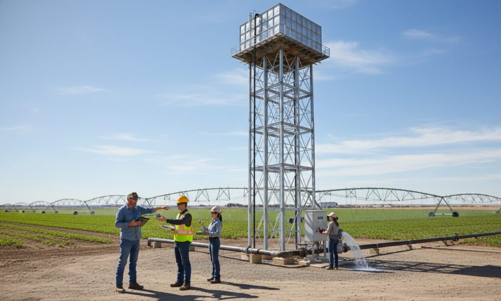 Steel Water Tower Applicable crowd