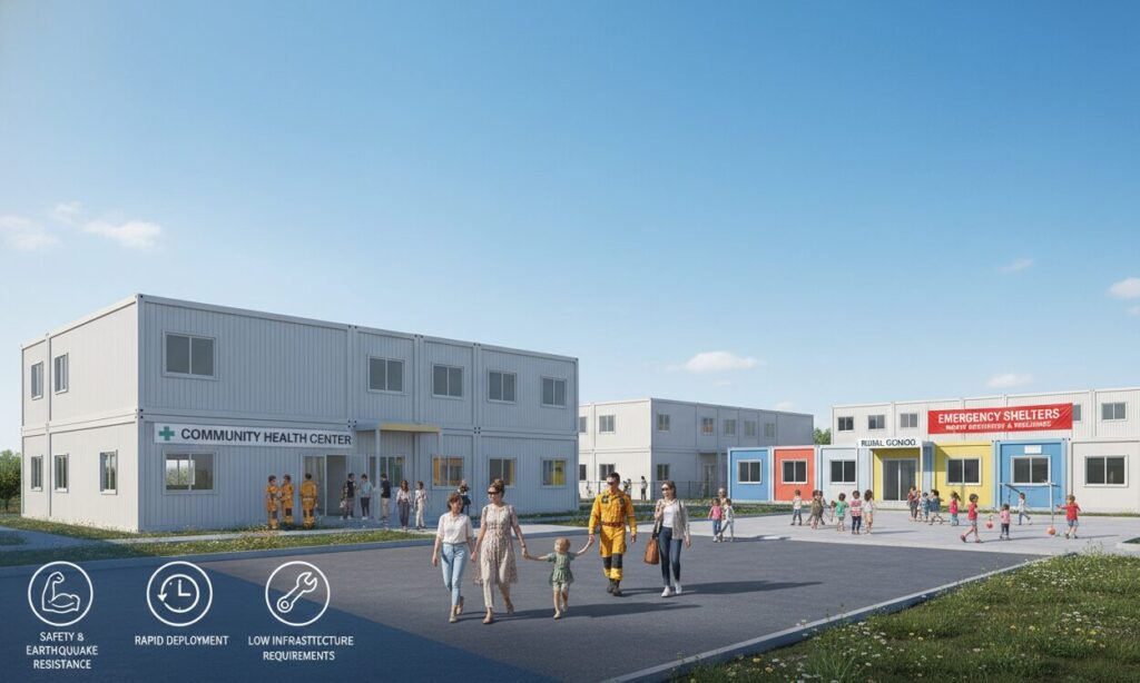 Light Steel Structure Building Applicable crowd To Post-disaster reconstruction and public projects: