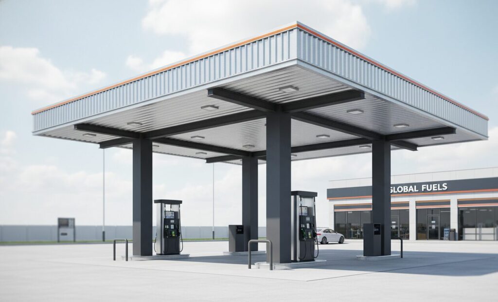Canopy for Gas Station Materials