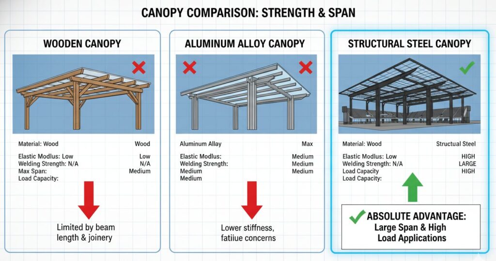 Structural Steel Canopy Comparison Points