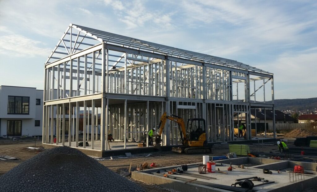 Steel structure house building for people