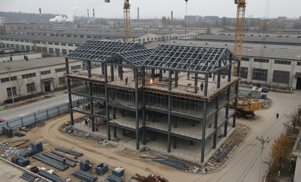 Steel structure house building for people