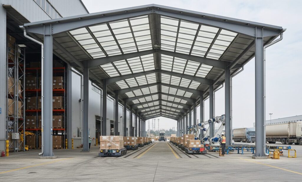 Canopy steel structure for people