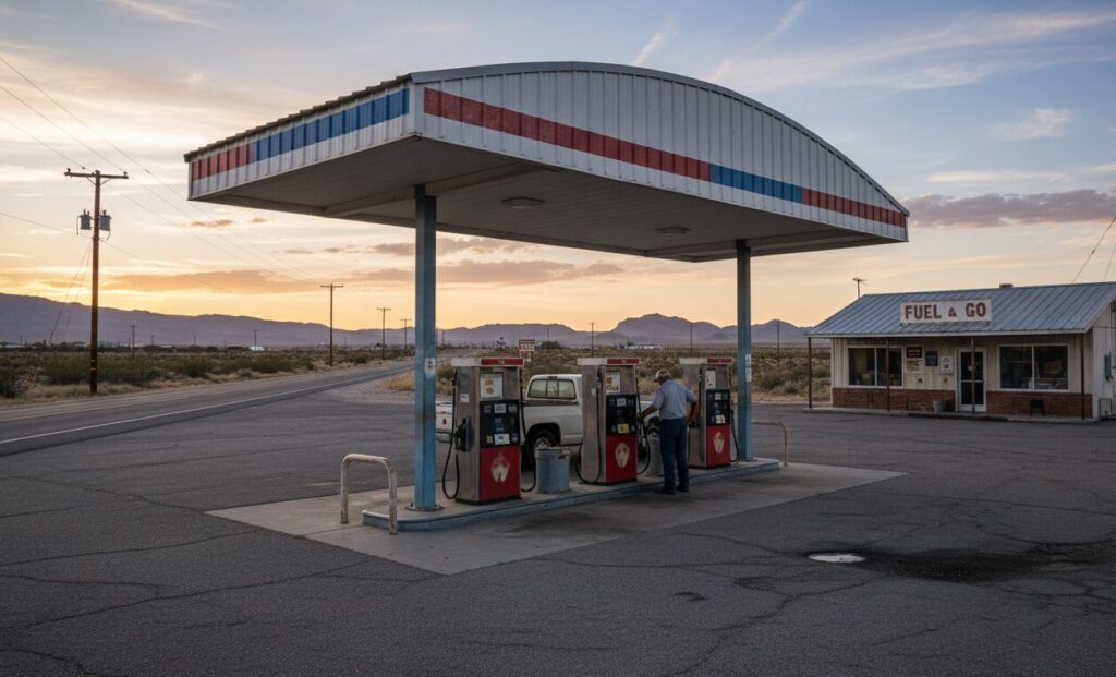 canopy for gas station for people