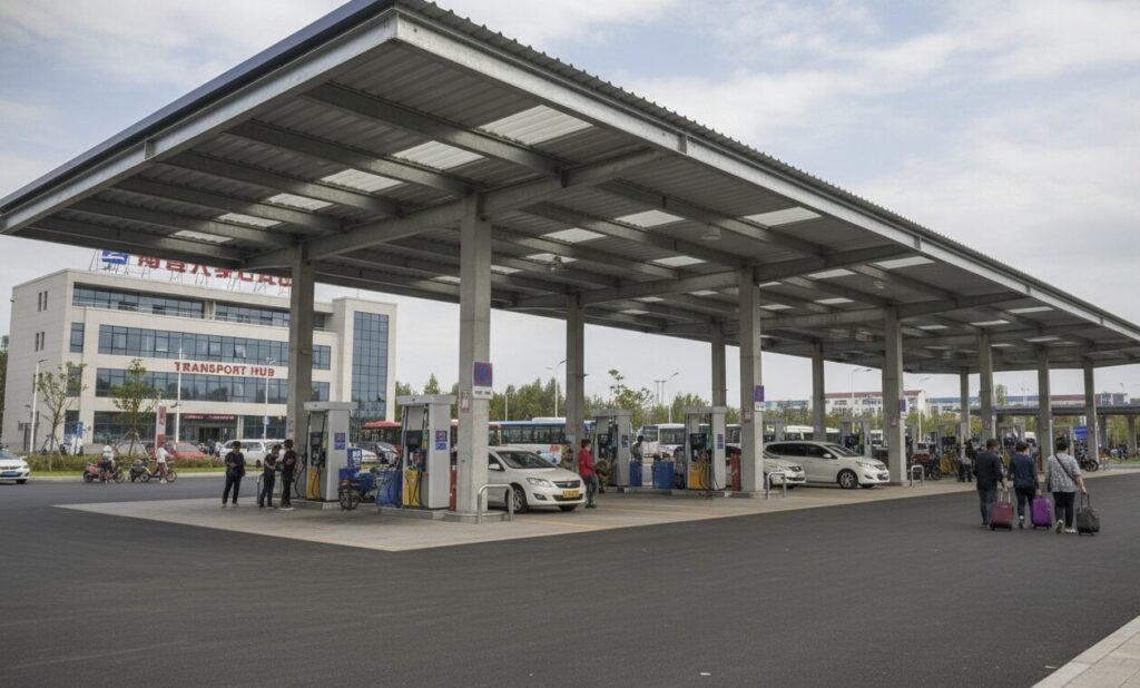 canopy for gas station for people