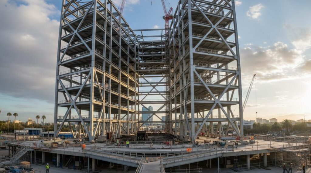 Photos of steel structure buildings