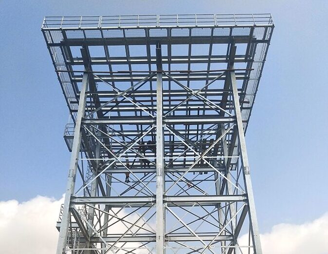Steel water tower