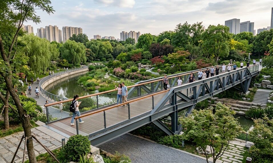 prefabricated pedestrian bridges Applicable Crowd