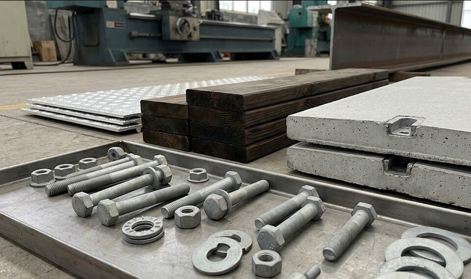 prefabricated pedestrian bridges raw materials/materials