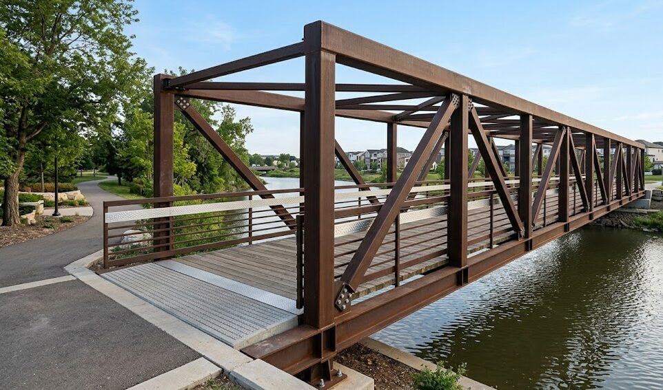 prefabricated pedestrian bridges raw materials/materials