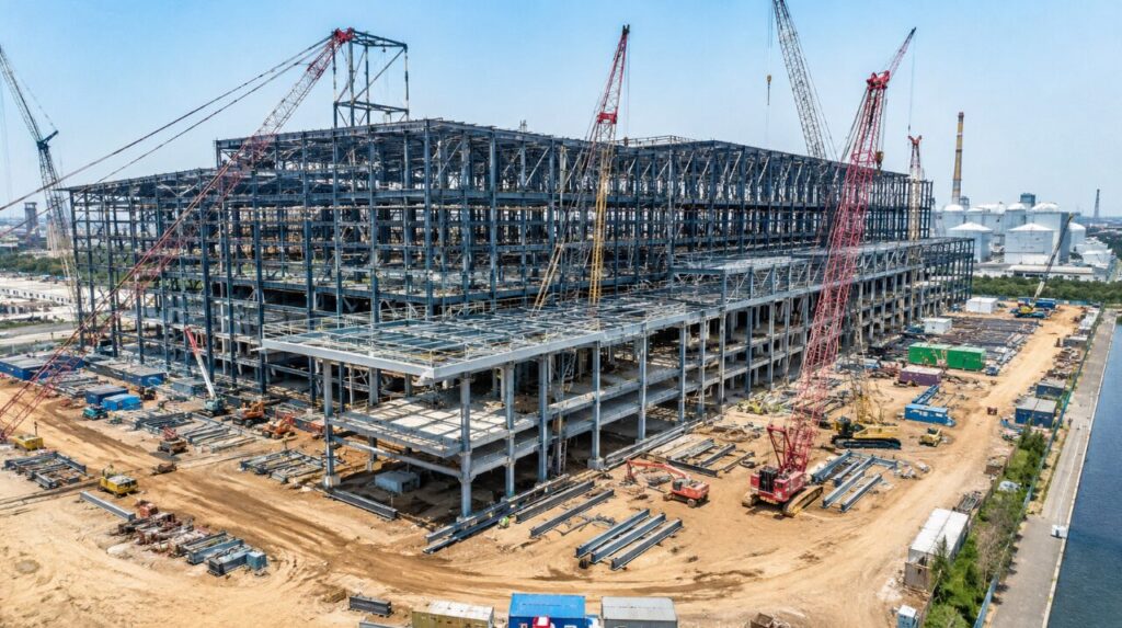structural heavy steel construction for people