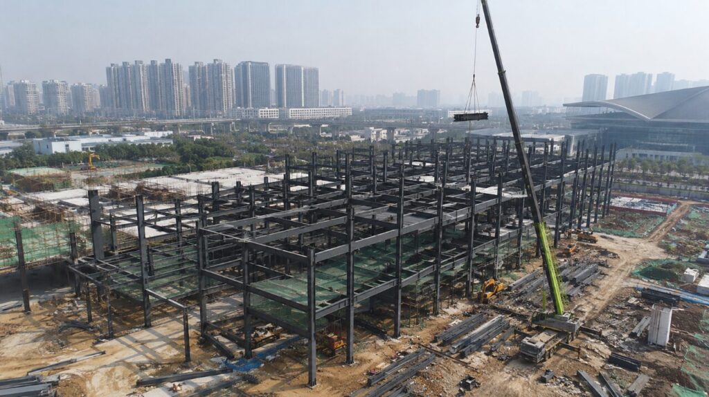structural heavy steel construction for people