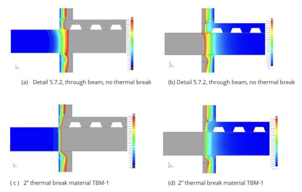 Thermal diagram of metal building insulation